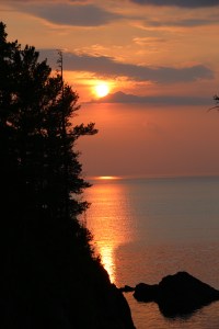 Sunset over Lake Superior. 