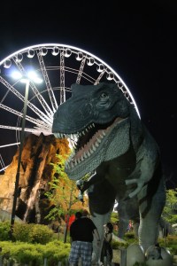 The volcano even spurted flame on occasion.