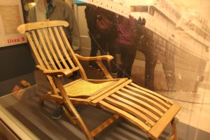 A deck chair from the Titanic. 