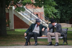 Some of the Confederation Players hanging out before their performance. 