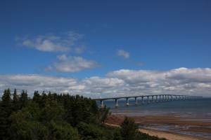 Confederation Bridge as seen from New Brunswick. 