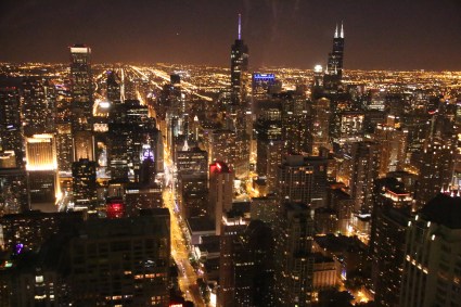 Chicago from the John Hancock observatory level.